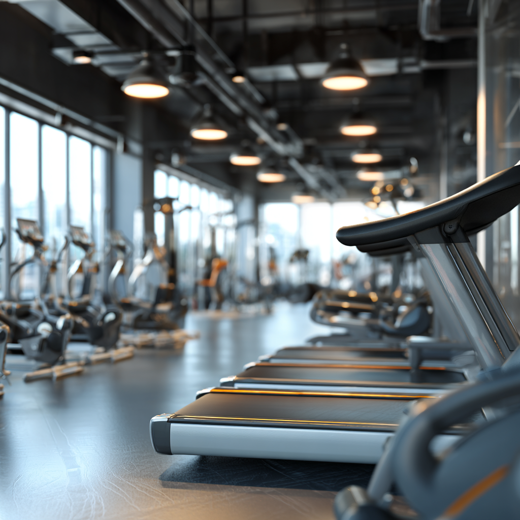 Люди тренуються в спортзалі